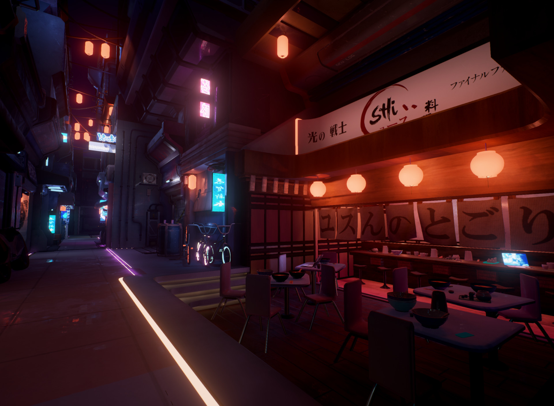 ArtStation - Japanese Cyberpunk Bar