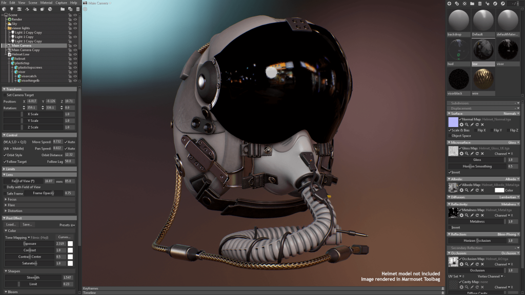 import material into marmoset toolbag