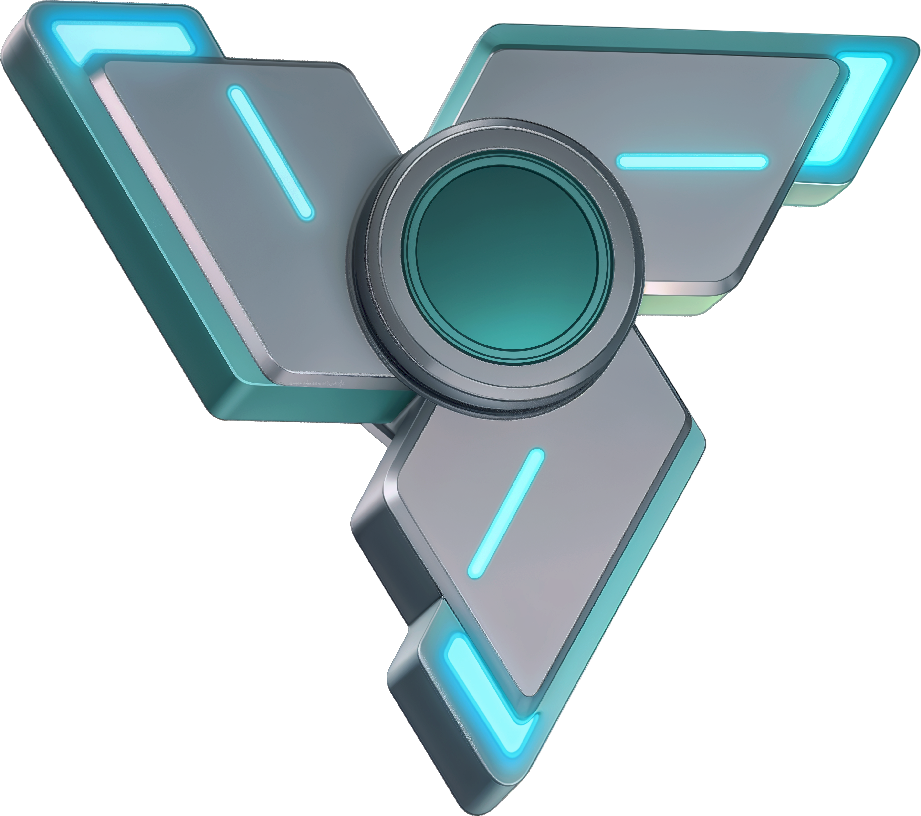 Neon triangle emblem