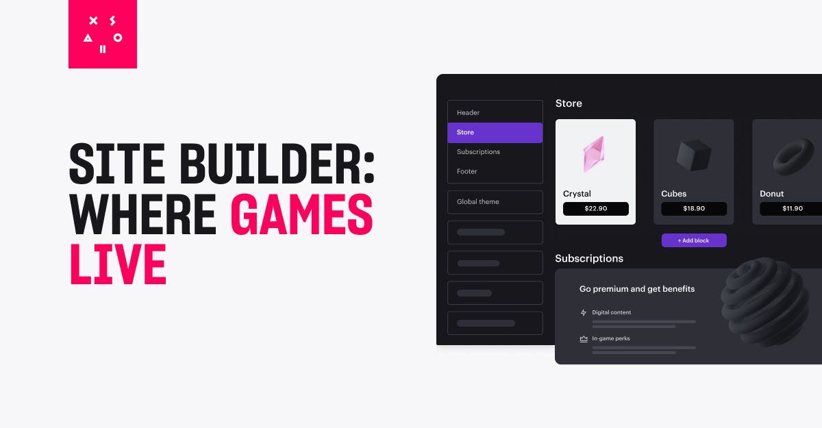 Create a Game Website: Site Builder